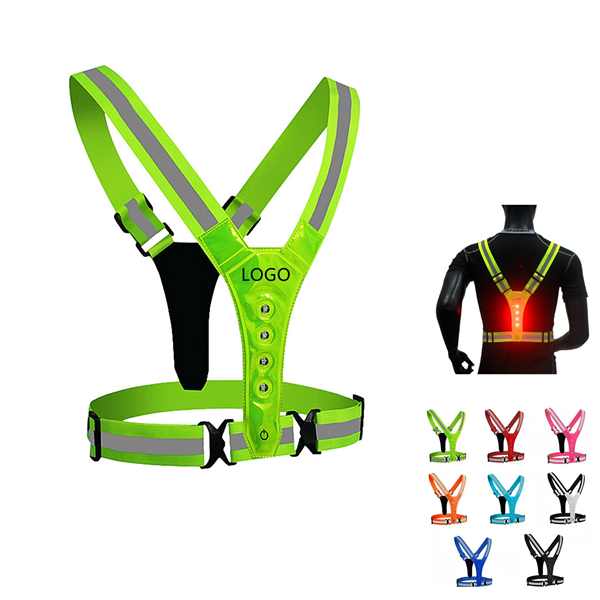 Elastic LED Reflective Running Vest - Elastic LED Reflective Running Vest - Image 0 of 2