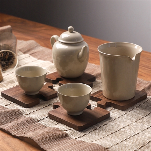 Wooden Puzzle Drink Coasters - Wooden Puzzle Drink Coasters - Image 2 of 2