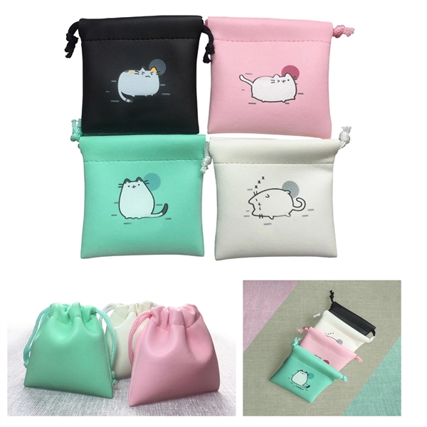 Drawstring Earphone Pouch PU Coin Purse - Drawstring Earphone Pouch PU Coin Purse - Image 0 of 0