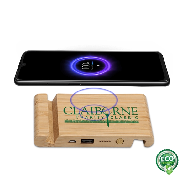 Rosebud Eco-Friendly 3-in-1, Phone Holder 5000mAh Power Bank - Rosebud Eco-Friendly 3-in-1, Phone Holder 5000mAh Power Bank - Image 0 of 6