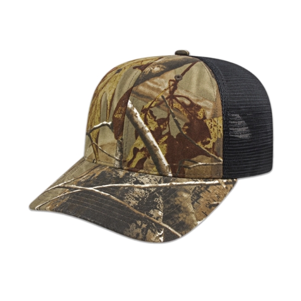 Premium Camo Trucker Mesh Back Cap - Premium Camo Trucker Mesh Back Cap - Image 1 of 2