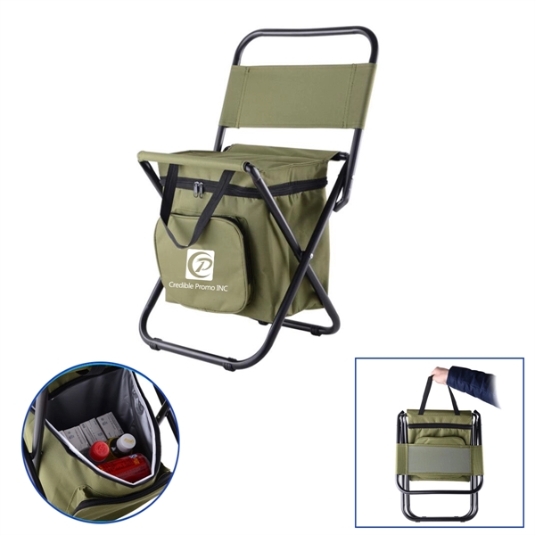 Folding Backrest Insulation Fishing Chair Camping Cooler Bag - Folding Backrest Insulation Fishing Chair Camping Cooler Bag - Image 0 of 8