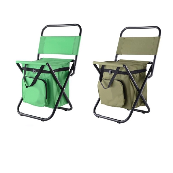 Folding Backrest Insulation Fishing Chair Camping Cooler Bag - Folding Backrest Insulation Fishing Chair Camping Cooler Bag - Image 2 of 8