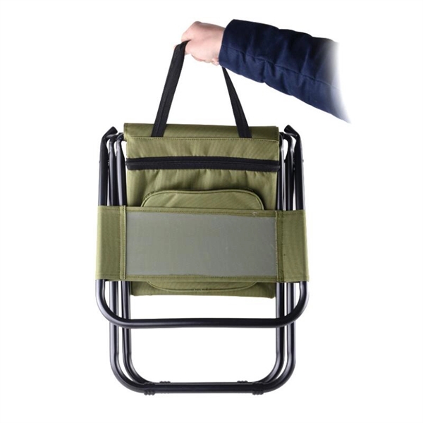 Folding Backrest Insulation Fishing Chair Camping Cooler Bag - Folding Backrest Insulation Fishing Chair Camping Cooler Bag - Image 3 of 8