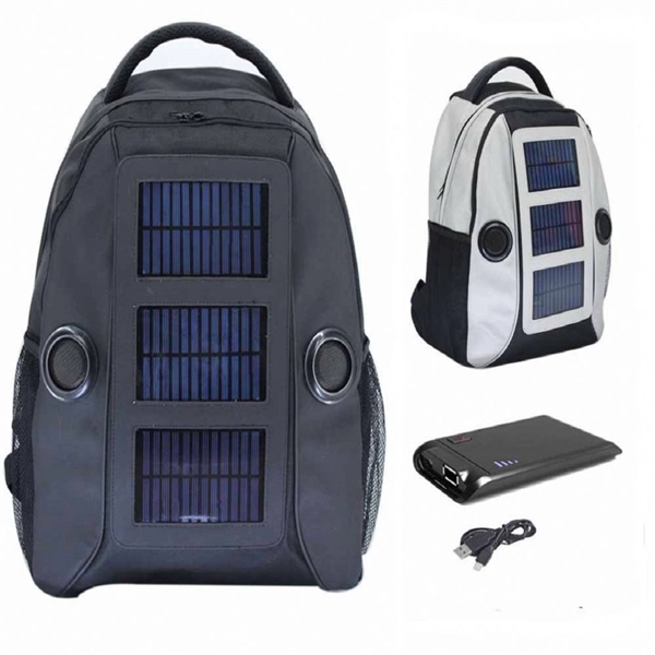 Solar Backpack With Speakers - Solar Backpack With Speakers - Image 0 of 2