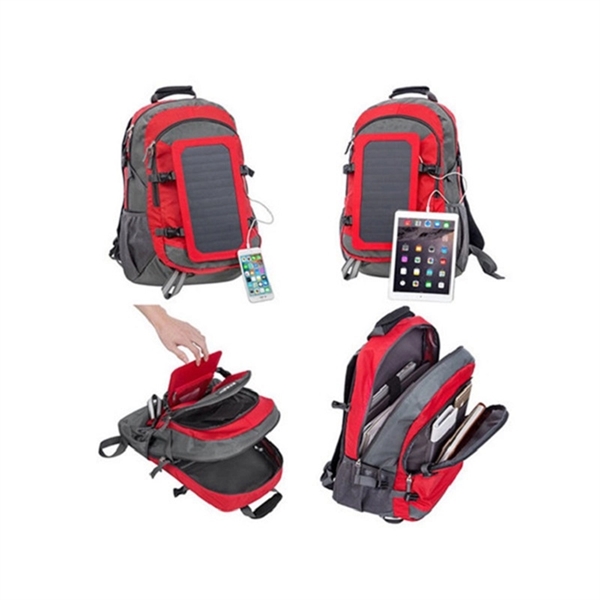 Sport Solar Removable Energy Backpack With Panel - Sport Solar Removable Energy Backpack With Panel - Image 1 of 4