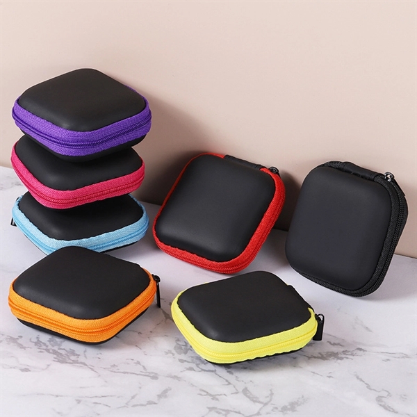 Portable Square Earphone Carrying Case - Portable Square Earphone Carrying Case - Image 1 of 4