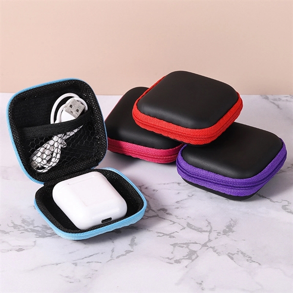 Portable Square Earphone Carrying Case - Portable Square Earphone Carrying Case - Image 2 of 4