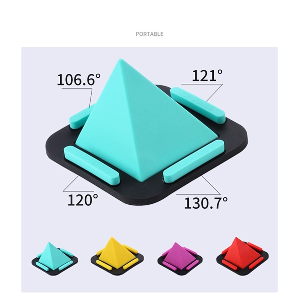 Adjustable Pyramid Desk Mount Anti-Slip Cell Phone Holder - Adjustable Pyramid Desk Mount Anti-Slip Cell Phone Holder - Image 1 of 2