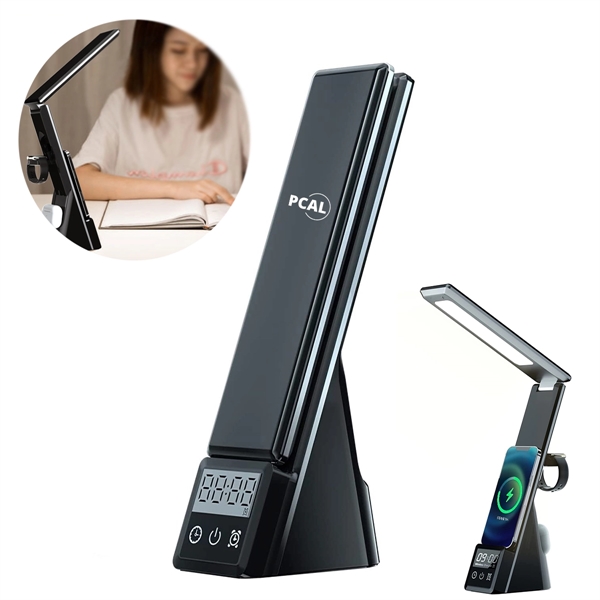 3 in 1 Folding Led Desk Lamp with Wireless Charger - 3 in 1 Folding Led Desk Lamp with Wireless Charger - Image 0 of 3