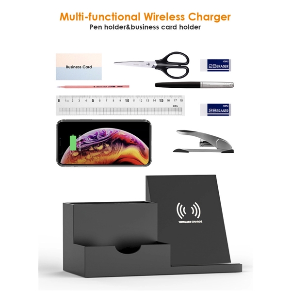 15W Wireless Charger with Desk Organizer - 15W Wireless Charger with Desk Organizer - Image 2 of 5