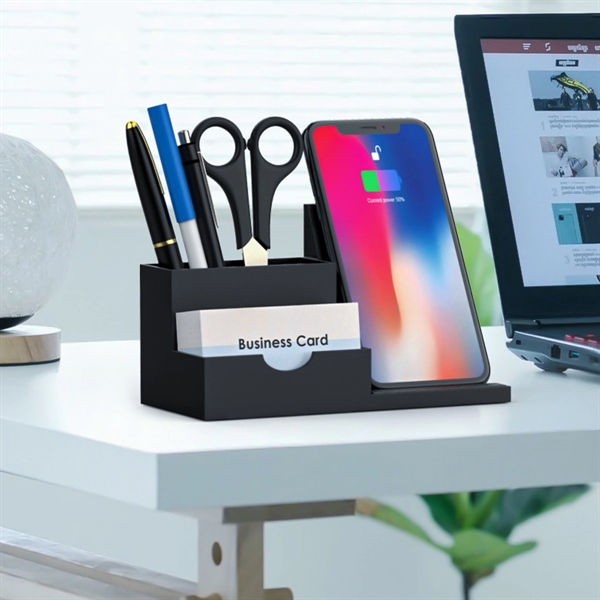15W Wireless Charger with Desk Organizer - 15W Wireless Charger with Desk Organizer - Image 5 of 5