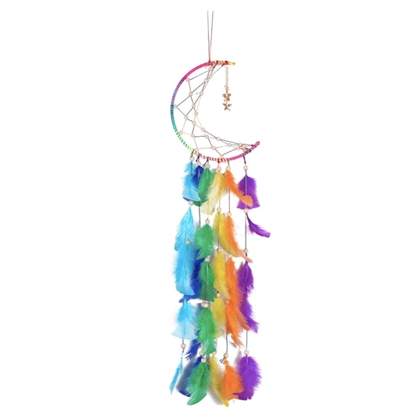 Colorful crescent gold star home decoration dream catcher - Colorful crescent gold star home decoration dream catcher - Image 0 of 1