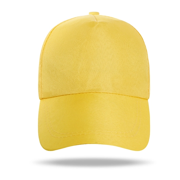 Polyester Structured 5 Panel Baseball Cap w/Plastic Snapback - Polyester Structured 5 Panel Baseball Cap w/Plastic Snapback - Image 21 of 21