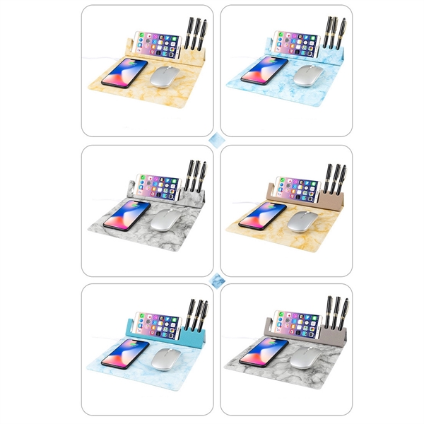 Wireless Charging Mouse Pad Charger With Pen Container - Wireless Charging Mouse Pad Charger With Pen Container - Image 3 of 3