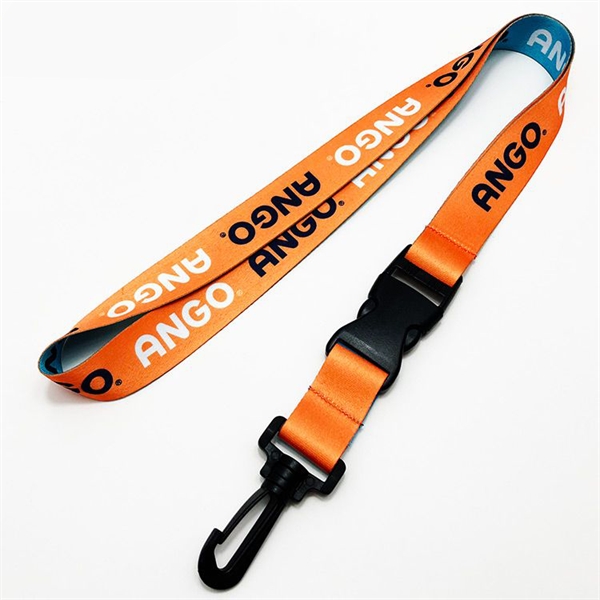 3/4 Dye-Sublimated Lanyard with Plastic J-Hook and Swivel