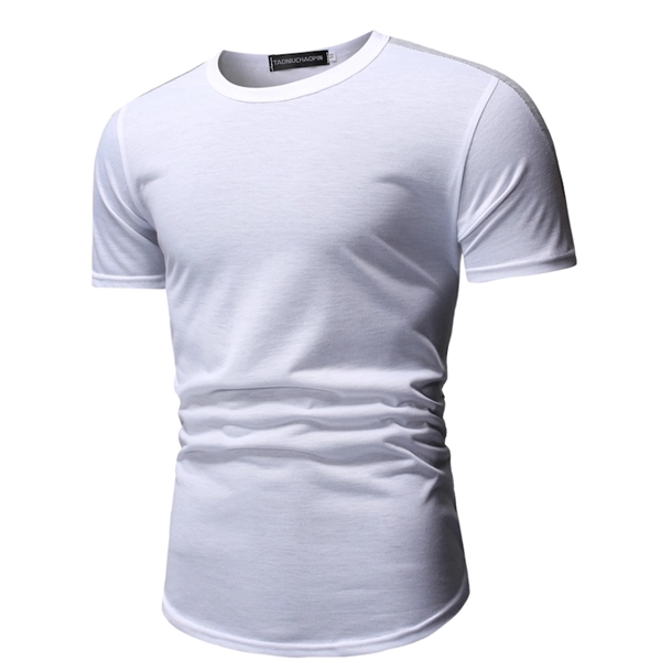 Pure Color Men's T-Shirt Short Sleeve - Pure Color Men's T-Shirt Short Sleeve - Image 6 of 6