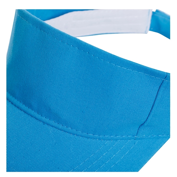 Twill Cotton Sun Visor w/ Sandwich bill, Hook & Loop closure - Twill Cotton Sun Visor w/ Sandwich bill, Hook & Loop closure - Image 1 of 23