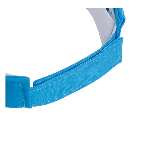 Twill Cotton Sun Visor w/ Sandwich bill, Hook & Loop closure - Twill Cotton Sun Visor w/ Sandwich bill, Hook & Loop closure - Image 3 of 23