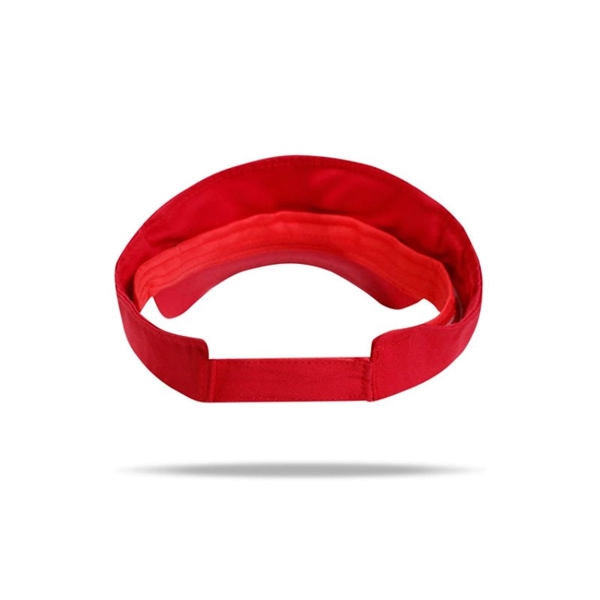 Twill Cotton Sun Visor w/ Sandwich bill, Hook & Loop closure - Twill Cotton Sun Visor w/ Sandwich bill, Hook & Loop closure - Image 7 of 23