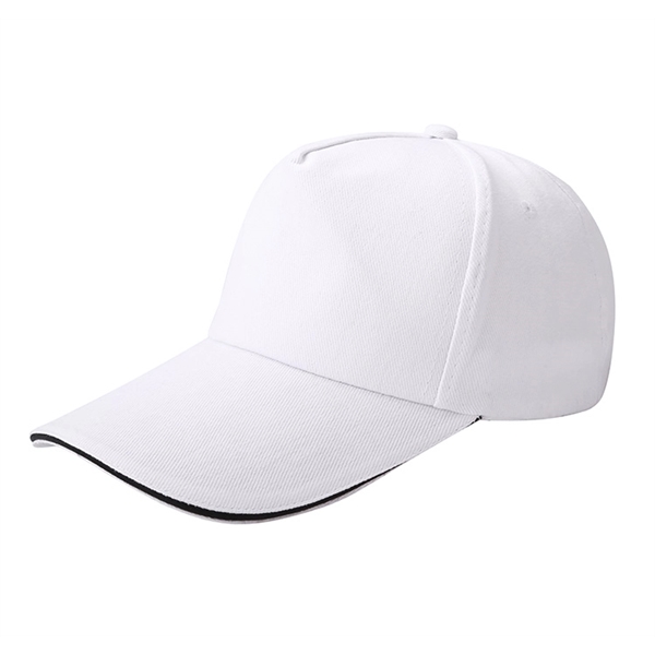 Structured 5 Panel Sandwich Baseball Caps w/ Metal Buckle - Structured 5 Panel Sandwich Baseball Caps w/ Metal Buckle - Image 6 of 15