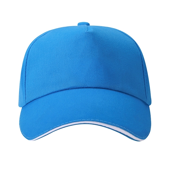 Structured 5 Panel Sandwich Baseball Caps w/ Metal Buckle - Structured 5 Panel Sandwich Baseball Caps w/ Metal Buckle - Image 8 of 15