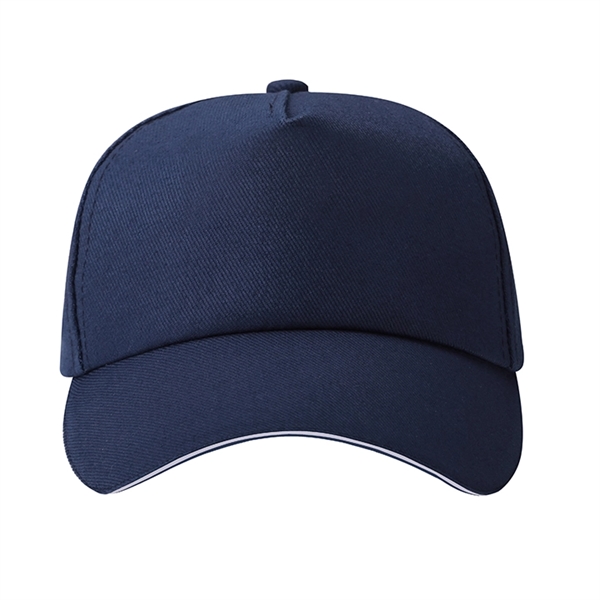 Structured 5 Panel Sandwich Baseball Caps w/ Metal Buckle - Structured 5 Panel Sandwich Baseball Caps w/ Metal Buckle - Image 10 of 15