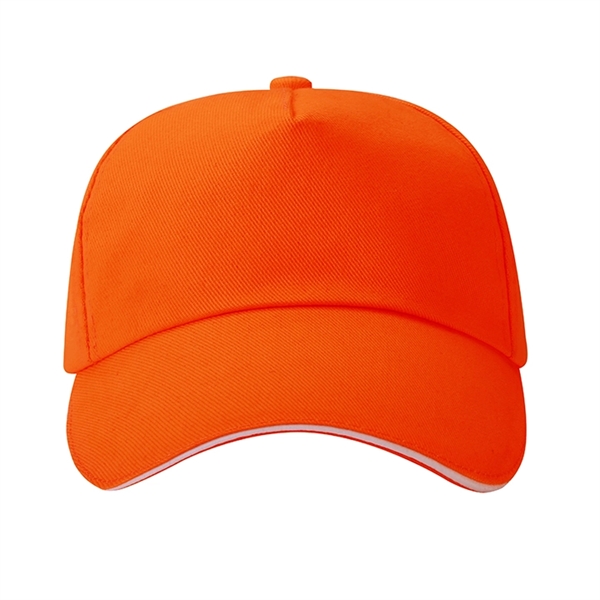 Structured 5 Panel Sandwich Baseball Caps w/ Metal Buckle - Structured 5 Panel Sandwich Baseball Caps w/ Metal Buckle - Image 11 of 15