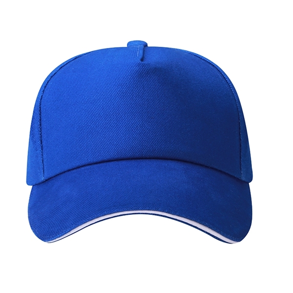 Structured 5 Panel Sandwich Baseball Caps w/ Metal Buckle - Structured 5 Panel Sandwich Baseball Caps w/ Metal Buckle - Image 13 of 15