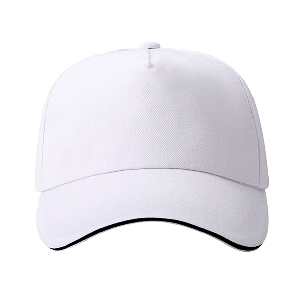 Structured 5 Panel Sandwich Baseball Caps w/ Metal Buckle - Structured 5 Panel Sandwich Baseball Caps w/ Metal Buckle - Image 14 of 15
