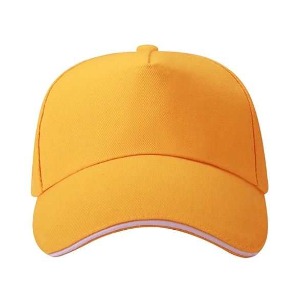 Structured 5 Panel Sandwich Baseball Caps w/ Metal Buckle - Structured 5 Panel Sandwich Baseball Caps w/ Metal Buckle - Image 15 of 15