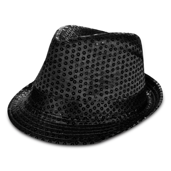 Sequin Costume Fedora With Imprinted Band - Sequin Costume Fedora With Imprinted Band - Image 7 of 7