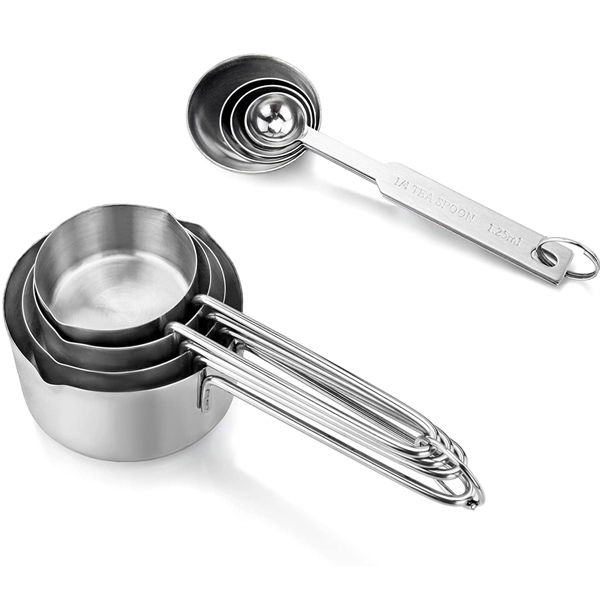 Stainless Steel Measuring Spoons and Cups Combo - Stainless Steel Measuring Spoons and Cups Combo - Image 1 of 4