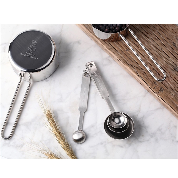 Stainless Steel Measuring Spoons and Cups Combo - Stainless Steel Measuring Spoons and Cups Combo - Image 2 of 4