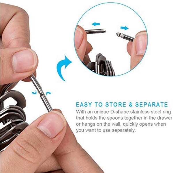 Premium Heavy Duty 18/8 Stainless Steel Measuring Spoons - Premium Heavy Duty 18/8 Stainless Steel Measuring Spoons - Image 6 of 6