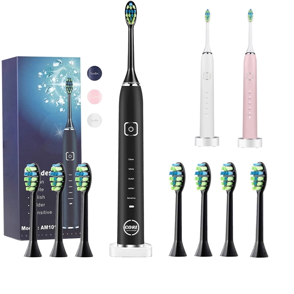 Electric Toothbrush with 7 Brush Heads for Adults and Kids - Electric Toothbrush with 7 Brush Heads for Adults and Kids - Image 0 of 4