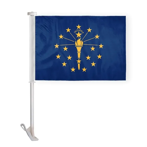 12"x16" & 10.5"x15" Indiana Car Flags - 12"x16" & 10.5"x15" Indiana Car Flags - Image 1 of 1