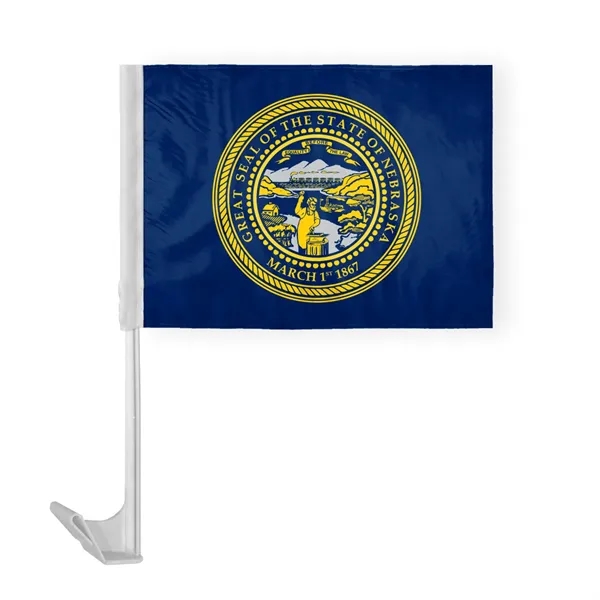 12"x16" & 10.5''x15'' Nebraska Car Flags - 12"x16" & 10.5''x15'' Nebraska Car Flags - Image 0 of 1