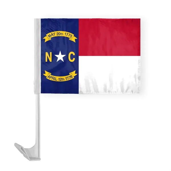 12"x16" & 10.5''x15'' North Carolina Car Flags - 12"x16" & 10.5''x15'' North Carolina Car Flags - Image 0 of 1