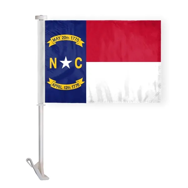 12"x16" & 10.5''x15'' North Carolina Car Flags - 12"x16" & 10.5''x15'' North Carolina Car Flags - Image 1 of 1