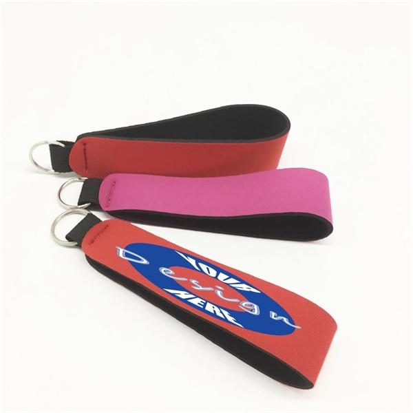Neoprene Wristband Keychain Strap Key Ring - Neoprene Wristband Keychain Strap Key Ring - Image 0 of 4