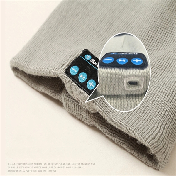 Bluetooth Headphone Beanie - Bluetooth Headphone Beanie - Image 2 of 4