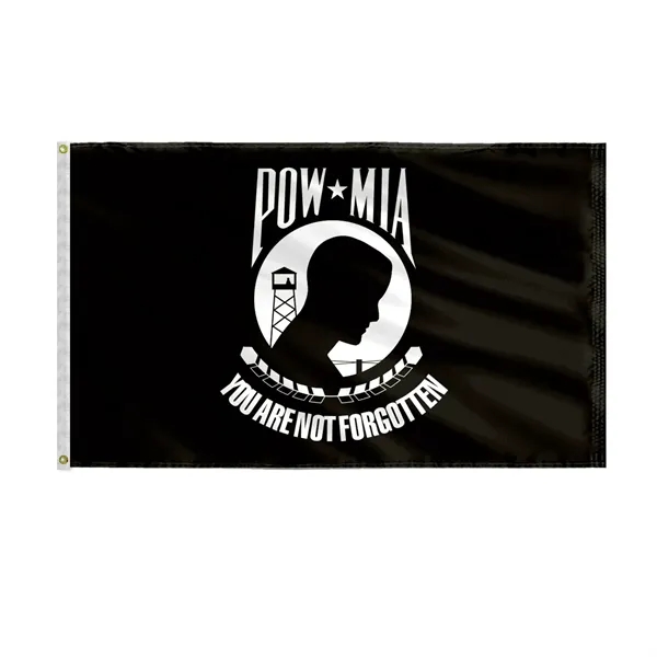 POW MIA Flags 2 Sided Seal Appliqued on Nylon - POW MIA Flags 2 Sided Seal Appliqued on Nylon - Image 0 of 0