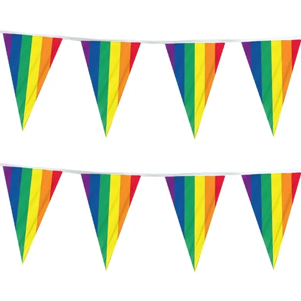 Rainbow Pennant 60' Streamer - Rainbow Pennant 60' Streamer - Image 0 of 1