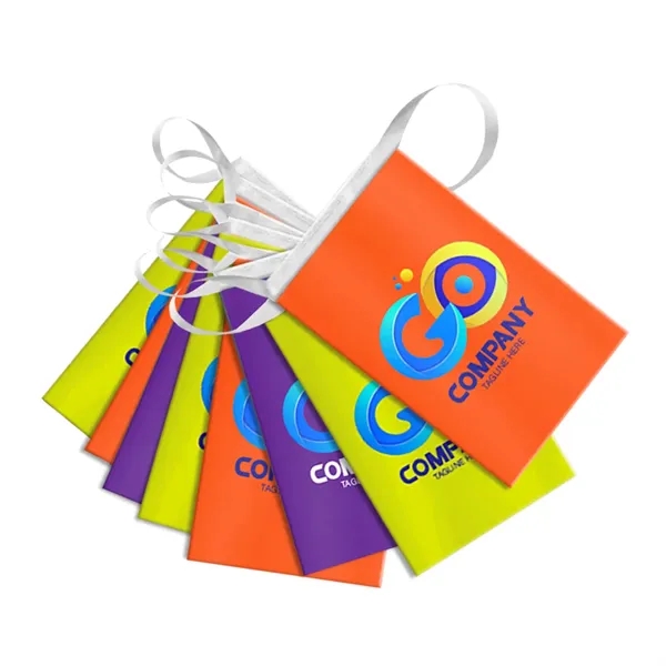 Custom 5mil Plastic Streamer with 12" x 18" Pennants - Custom 5mil Plastic Streamer with 12" x 18" Pennants - Image 0 of 1