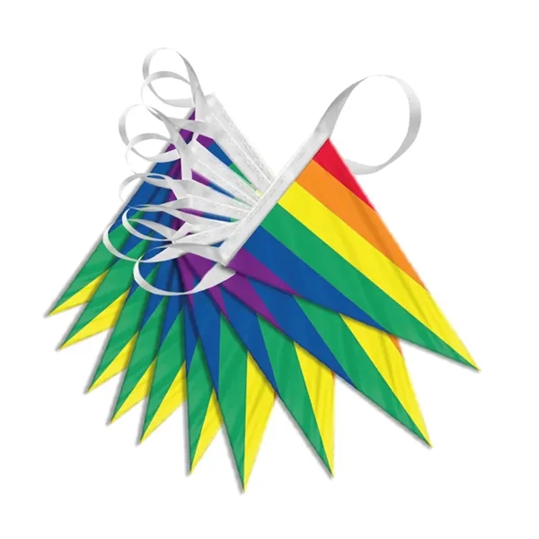 Rainbow Pennant 60' Streamer - Rainbow Pennant 60' Streamer - Image 1 of 1