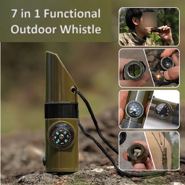 7 In 1 Outdoor Survival whistle - 7 In 1 Outdoor Survival whistle - Image 0 of 2