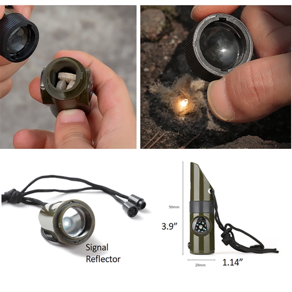 7 In 1 Outdoor Survival whistle - 7 In 1 Outdoor Survival whistle - Image 2 of 2
