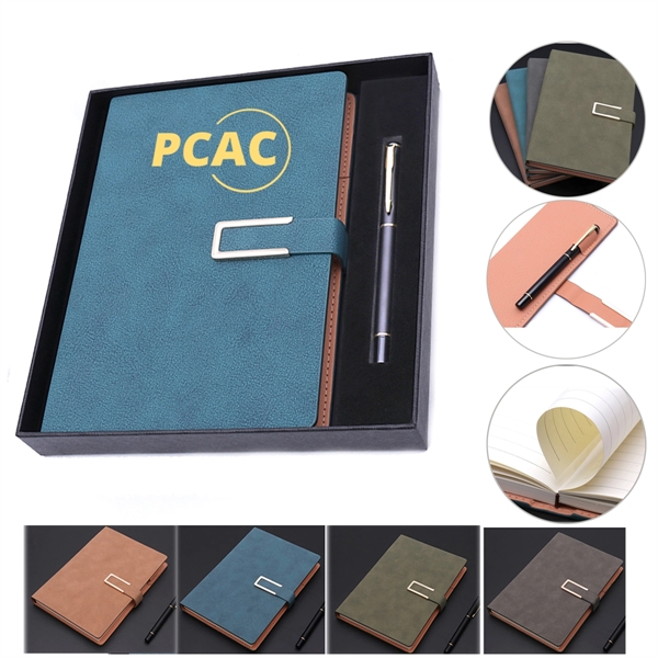 A5 Classic Journal Leather Writing Notebook with pen - A5 Classic Journal Leather Writing Notebook with pen - Image 0 of 2
