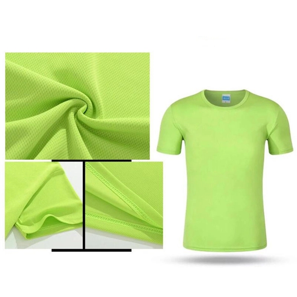 Mesh Moisture Wicking Quick Dry Active Short Sleeve T Shirts - Mesh Moisture Wicking Quick Dry Active Short Sleeve T Shirts - Image 2 of 12